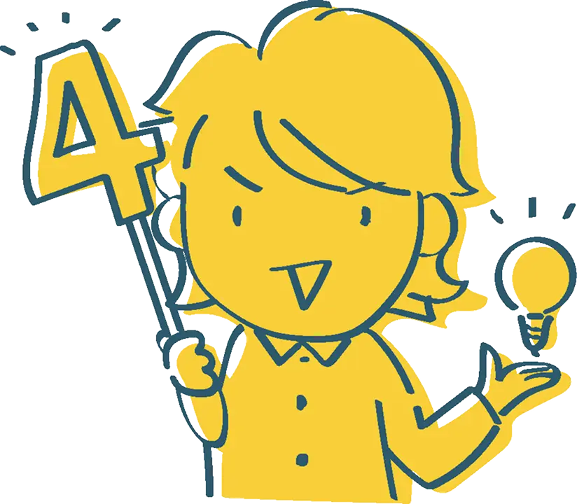 4つの約束のイラスト